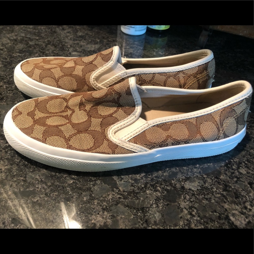 Coach Chrissy slip on canvas shoes